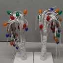 TURNMEON 2 Pack Prelit Lighted Birches Tabletop Christmas Tree with 48 Multicolor Lights, Mini Small Christmas Tree Battery Operated, Adjustable Branches, Home Xmas Indoor Table Decor 18 Inch