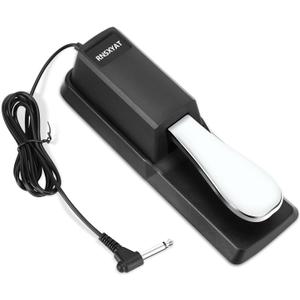 Sustain Pedal, Sustain Pedal for Keyboard Universal, Premium Piano Pedal for Keyboard with Polarity Switch for MIDI Keyboards, Digital Pianos, Yamaha, Casio and More, 1/4'' Input Plug by RNSXYAT