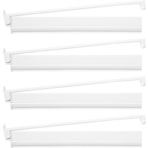 Mahjong Racks with Pushers Acrylic 4PCS Set 18.5in American Majiang Tile Racks Mahjong Accessories and Gifts (White)