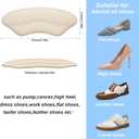 6 x Domejo Heel Pads for Loose Shoes  4 Pairs Self-Adhesive Heel Grips, Anti-Slip Shoe Inserts, Blister Prevention Cushions, Comfortable Heel Protectors for Men and Women (Black)