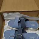 Clarks Women's Drift Buckle Slide Sandal, Denim Combi, Size 9