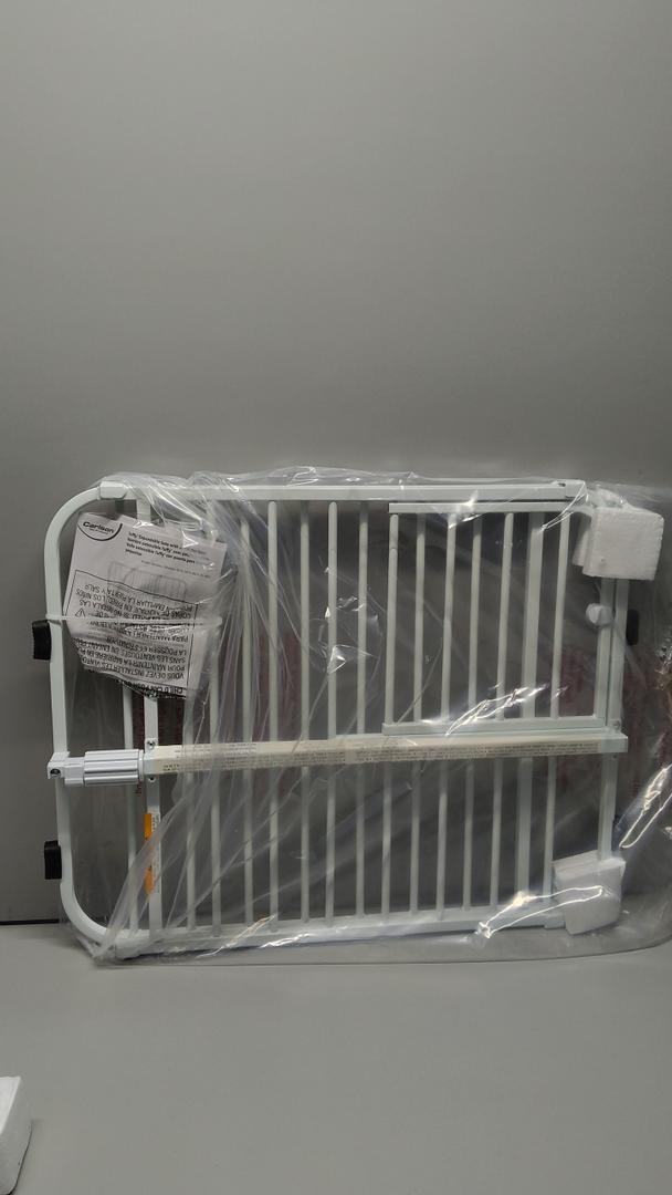 Carlson Lil Tuffy Metal Expandable Gate White, 38 x 1 x 18