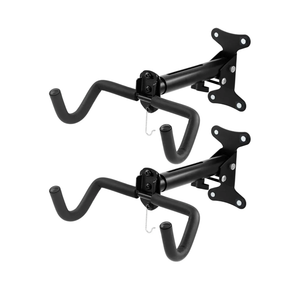 Cyfie Bike Rack Wall Mount Hanger, Horizontal Bicycle Garage Storage Hooks Indoor Bike Holder for Haning Mountain Road Bike in Apartment (2 Pack)