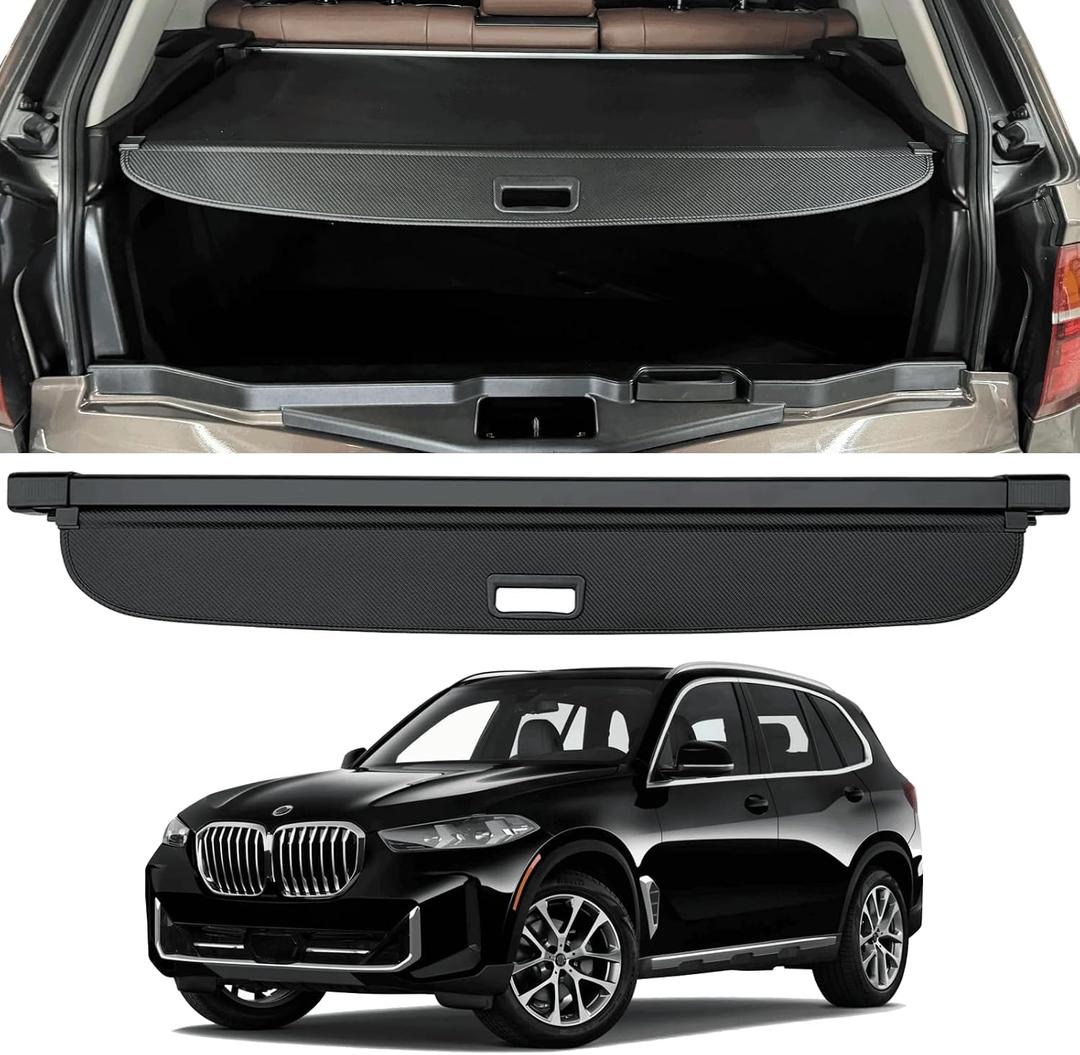 Retractable Trunk Cover Compatible with 2019-2025 BMW X5 Cargo Cover Rear Trunk Security Cover BMW X5 Accessories Privacy Screen Cover