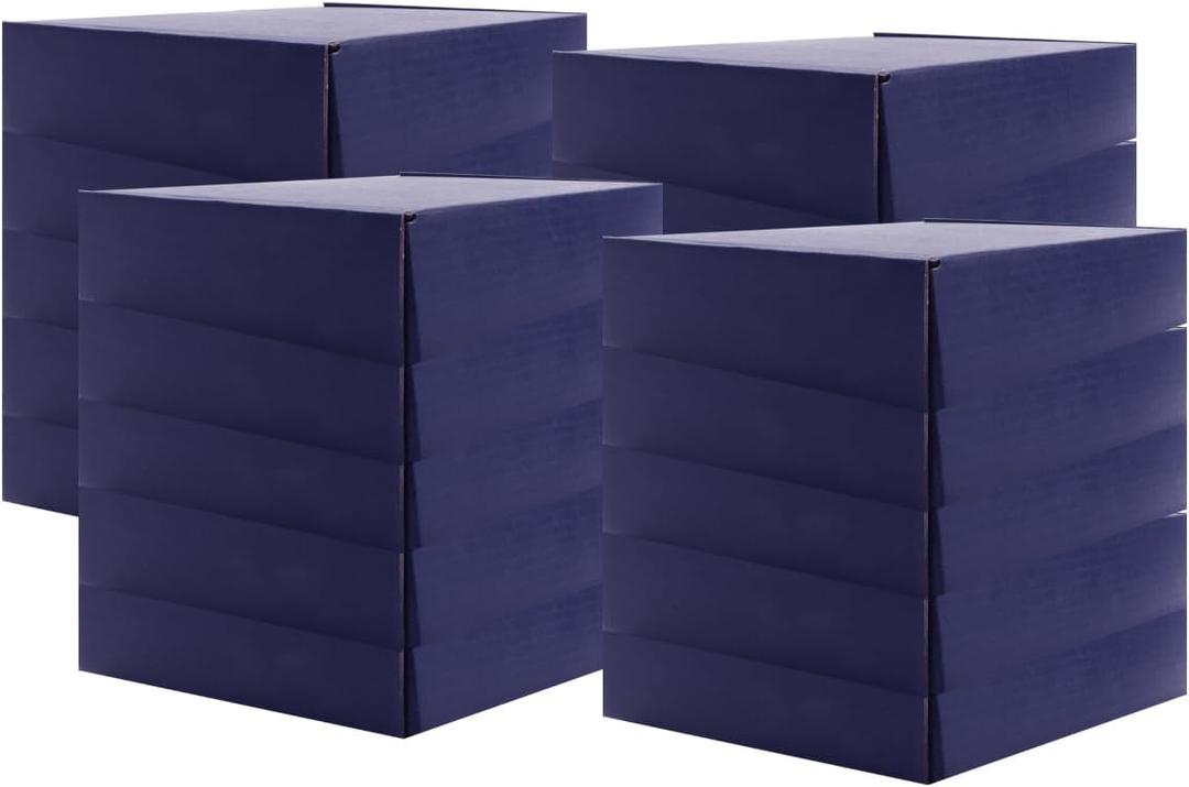 KAXILU Cardboard Boxes Shipping Packaging Boxs 20pcs Shipping Boxs Suitable E-Commerce Packaging Small L8xW5.5xH1.5 inch Dark Blue