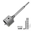 CSOOM Concrete Hole Saw 3" (75mm) with 220mm SDS Plus Shank Connecting Rod, Carbide Cement Hole Saw for Concrete Cement, Brick Wall Stone