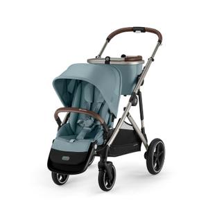 Cybex Gazelle S Stroller Modular Double for Infant and Toddler Includes Detachable Shopping Basket Over 20+ Configurations Folds Flat Easy Storage, Sky Blue, 1.0 Count, 5.0 liters, 28.4 pounds