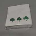 80 Pcs St. Patrick's Day Shamrock Green Cocktail Napkins | Lucky Clover Design, Disposable Paper, Irish-Themed Party Supplies, Saint Patricks Day Decorations