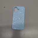 Caseative for iPhone 16 Case,Solid Color Water Ripple Wave Pattern Pleated Phone Case (Blue,16)
