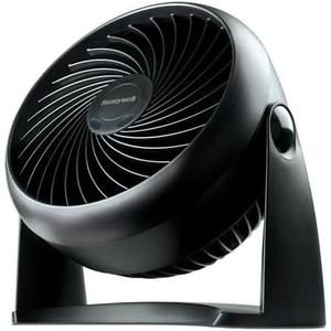 Honey.well Turbo Force Air Circulator Table Fan, 11 inch, 3 Speed, 90 Degree Pivot, Black