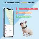2-in-1 GPS Tracker for Dogs: Smart Pet Collar with Real-Time Tracking,No Monthly Fee/Subscription (iOS Only) Waterproof, Anti-Lost,365-Day Long Battery Life GPS Tracker Dog Collar(Tracker Included)