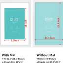 LaVie Home 16 x 24 Poster Frame White, Display Pictures 12x18 with Mat or 16x24 Without Mat, Stable and Sturdy Picture Frame and Polished Plexiglass, Horizontal and Vertical Format of The Wall1 Pack