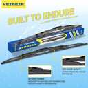 26inch + 18 inch Steel Frame Windshield Wiper Blades,Compatible with HONDA Civic 2020-2016 HR-V 2020-2016 Insight 2020-2019,2014-2010 and More Model Conventional Front Wiper (Pack of 2)