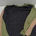 Ficerd 3 Pack Women's Long Sleeve T Shirts, V Neck Basic Tops Fall Casual Trendy Tees Loose Fit Soft Clothes Outfits (Black, Coffee, Army Green) S