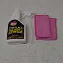 Quick N Brite Fireplace Glass Cleaner 24oz, with Sponge and Microfiber Towel