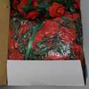 12 Pcs 100 ft Flower Garland Artificial Rose Vine with Green Leaves Hanging Artificial Flower Vines Ivy Garlands Wall Garden Decor for Room Wedding Birthday Arch Decor(Red)