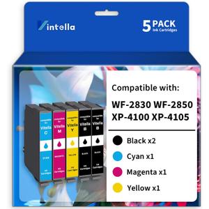 Remanufactured Ink Cartridge Replacement for Epson 212 212XL T212 T212XL Ink Cartridges Combo Pack for Expression Home XP-4100 XP-4105 Workforce WF-2830 WF-2850 Printer (5 Pack)