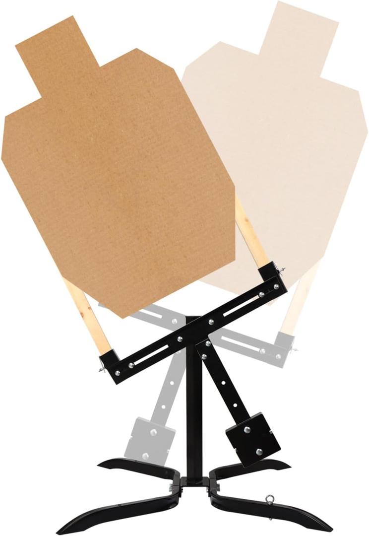 Highwild Adjustable Swinger Target Stand for Paper & Cardboard Silhouette Shooting Target X-Leg Stand Base Fits 1x2 Wooden Posts for Shooting Range
