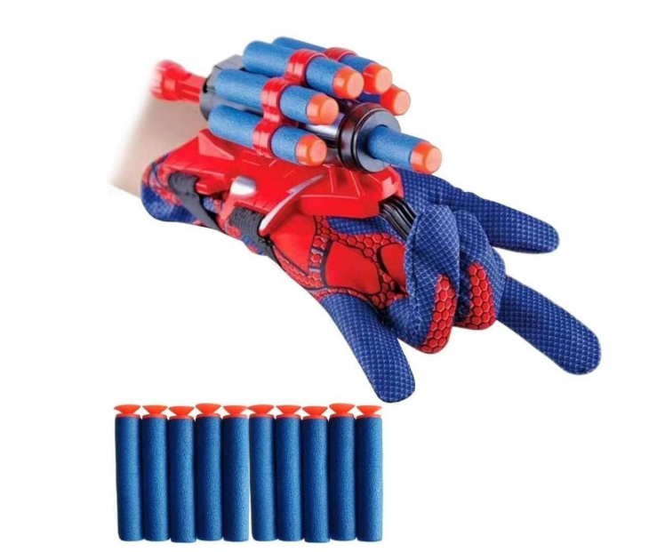 Xohny Spider Web Shooters with Gloves, Superheroes Wrist Launcher Toy, Funny Children Educational Toys, Party Cosplay Gift for Kids