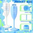 Reallnaive 12 Pcs Last Toast on the Coast Bachelorette Cups Champagne Flutes Plastic Bridal Showers Party Favors Decorations Something Blue Wine Glass Reusable Cups Supplies