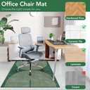 Office Chair Mat for Hardwood Floor&Tile Floor,36"X 48" Heavy Duty Desk Chair Mat for Hard Floors,Under Desk Rug for Rolling Computer Chair,Anti Slip,Low Pile Carpet Floor-Geo Green