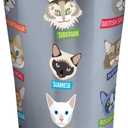 Tervis Flat Art Cats Triple Walled Insulated Tumbler Travel Cup Keeps Drinks Cold & Hot, 20oz Legacy, Stainless Steel