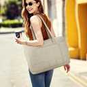 Tote Bag for Women, Puffer Work Bag 15.6 Inch Laptop Purse for Nurse Teacher Large Expandable Travel Tote Shoulder Bag