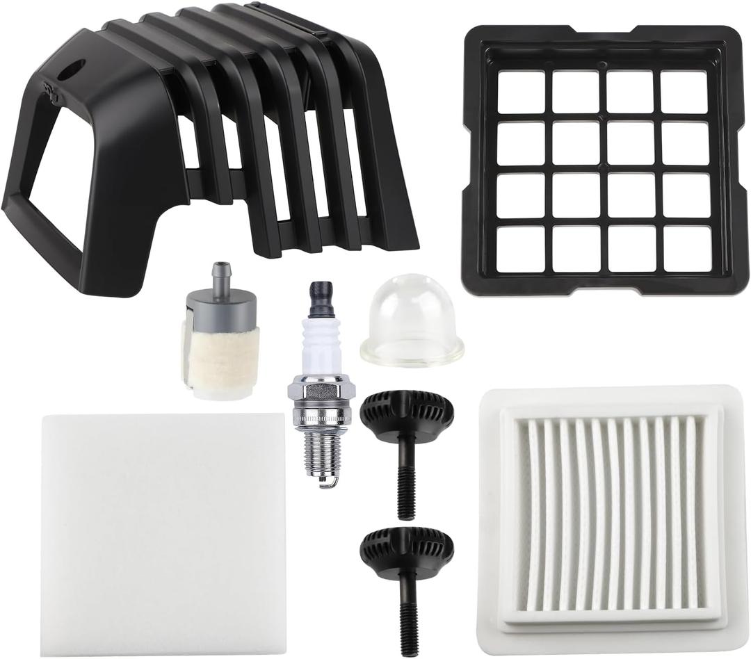 SRM 2620 Air Filter Cover Kit for Echo 2620 Weed Eater SRM-2620 SRM-2620T PE-2620 PAS-2620 PPT-2620 SRM-3020 SRM 2620 Trimmer Air Filter Cover Fastener Knob Spark Plug Primer Bulb Parts