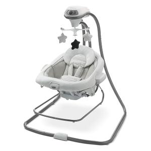 Graco DuetConnect LX 2-in-1 Baby Swing and Bouncer, Redmond
6 Speeds, Calming Vibration, Gentle, Soothing Sounds, Seat Recline with Infant Head Support, Soft, Comfortable Materials