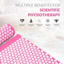 Fitvids Acupressure Mat and Pillow Set for Back/Neck Pain, Acupuncture Products to Relieve Muscle Fatigue, Improve Insomnia for Sedentary People, Acupuncture Eases Stress, Massage Mat, Pink