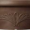 Arcadia Garden Products PSW TA30C Plastic/Stone/Wood Composite Bulb Pan No Drainage Hole (Drillable), Planter Bowl for Succulents, Bonsai, Fairy Gardens, Herbs,12-Inch, Chocolate