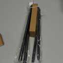 Hei!Dear Blackout Curtain Rod for Windows 28 to 48 inch (2.33-4Ft), Wrap Around Room Darkening Curtain Rods, 5/8" Samll Adjustable Modern Decorative Window rod,Black