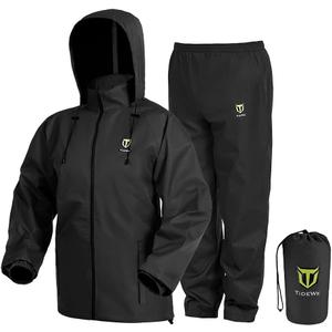 TIDEWE Rain Suit, Waterproof Breathable Lightweight 2 Pieces Rainwear, Small