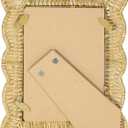 Woven Wicker Picture Frame, 5 x 7 inches with Zebra Design, Rattan Photo Frame with Bohe Style for Tabletop Display (5X7)