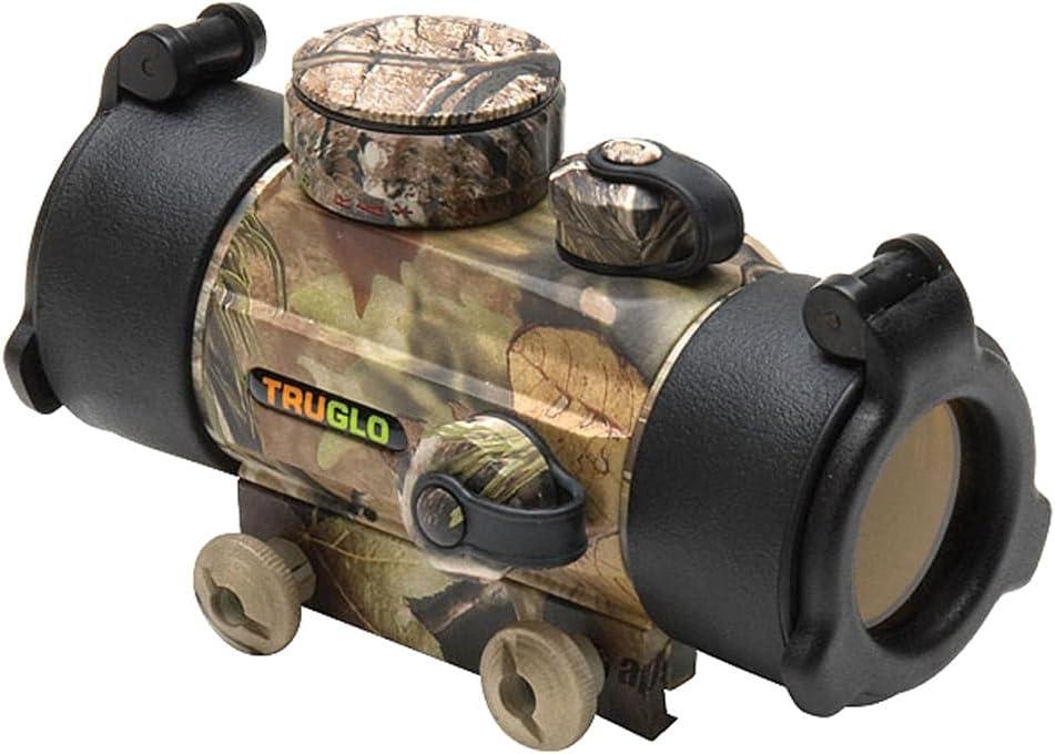 TRUGLO Traditional 1x30mm 5-MOA Hunting Durable Lightweight Waterproof Fogproof Shock Resistant Adjustable Aluminum Red-Dot Sight (Realtree Edge Camo)