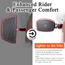 FOVPLUE Passenger Mini Footboard, Passenger Footpegs w/Mount Kit for Harley Touring 1993-2025 CVO Electra Glide Road Glide Road King Street Glide Ultra Classic Ultra Limited Revival FLH,Gloss Black#1