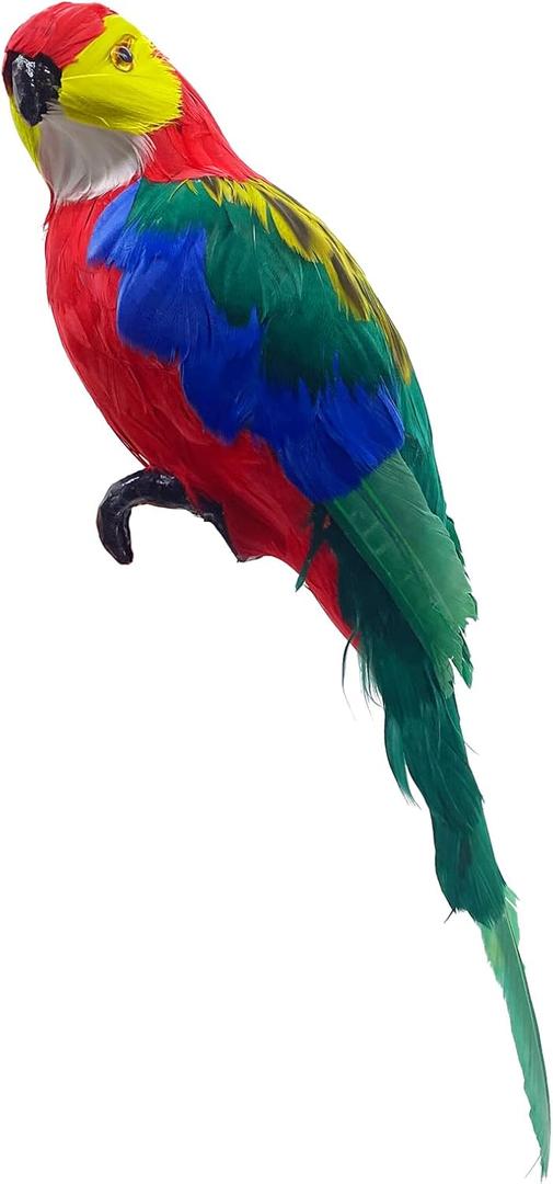 Artificial Parrot Large Feather Macaw Parrot Macaw Birds for Decoration Costume Shoulder Ornament Modern Home Garden Party Decor
