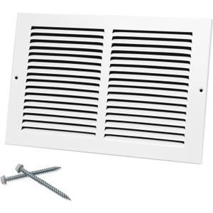 12"W x 8"H [Duct Opening Size] Steel Return Air Grille, Air Return Vent Cover for Ceiling and Sidewall - HVAC Air Vent Covers - [Outer Dimensions: 13.75"W x 9.75"H]