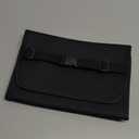 Premium PU Leather Car Tissue Holder, Classic Style, Rectangular, Black