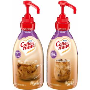 Coffee mate Sweetened Original Liquid Creamer Pump Bottle - Gluten-Free - Sweetened Original Flavor - 50.72 fl oz (1.50 L) - 2/Carton - 300 Serving, One Size BBD: 11-26