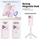 Vooii Magnetic for iPhone 17 Pro Max Case, Compatible with Magsafe (Premium Liquid Silicone) (Integrated Camera Control Button) Full Body Protective Anti-Scratch Microfiber Lining 6.9 inch, Chalk Pink
