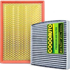Cabin Engine Air Filter kit for Dodge RAM 1500 (2011-2024), Fits Ram 1500 Classic 2019-2024, Replaces OE 68318365AA, 68441763AA (Not for 6.2L TRX)