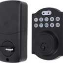 Keyless Keypad Entry Lock for Thick Doors Aluminum Alloy Auto Lock with Keys for Home and Apartment
