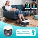 Foot Spa Bath Massager with Heat, 22 Manual Massage Rollers, Adjustable Temperature 95–118°F, Bubbles & Vibration, Epsom Salt Included, Foot Soaking Tub for Relaxation - Grey, 15.75"L x 13.39"W x 6.89"H