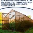 Pangda 6 Pcs 4' x 2' x 0.2'' Polycarbonate Greenhouse Panels, Twin-wall Polycarbonate Panels, Waterproof UV Protected Reinforced Sheets Roof Replacement Sheets for Outdoor Garden Greenhouse Covering