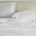 LANE LINEN 100% Organic Cotton King Sheet Set, 4Pc Cotton Sheets King Size, Breathable Bedding Sheet & Pillowcases, Hotel Luxury Bed Sheets Set, 15" Deep Pocket - White King Sheets (2 Pack)