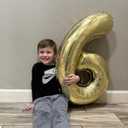 60 Balloon - Champagne Gold Birthday Number Balloons, 40 Inch Decorations
