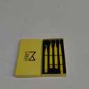 M LASH Tweezers for Eyelash Extensions (Set of 4) - Professional Lash Extension Tweezers - Fiber Tip, Japanese Steel, Diamond Grip Eyelash Extension Tweezer (Yellow)