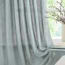 WEST LAKE 72 Inch Mineral Green Semi Sheer Window Curtain Panels,Bailey Pinch Pleated Light Filteirng Drapes with Backtabs,Farmhouse Linen Textured Window Treatment for Bedroom Living Room,40"Wx72"Lx2