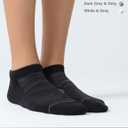 CS CELERSPORT Men's Ankle Running Socks with Cushion Low Cut Athletic Tab Socks for Men Women 6 Pack (Medium, Black + Grey)